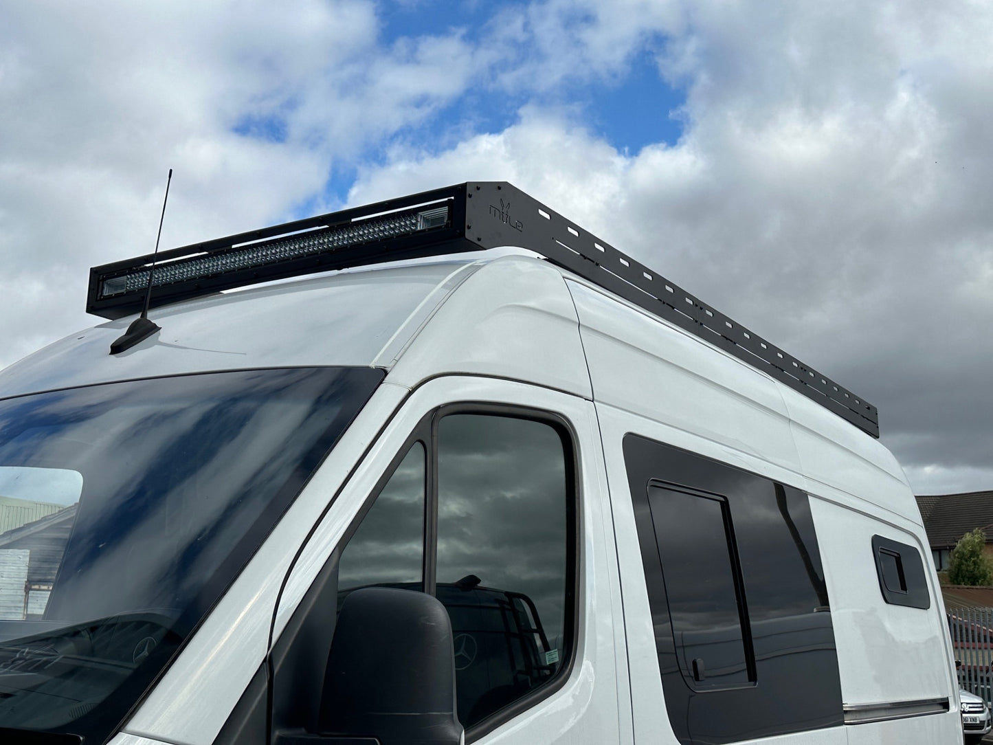 Mule Roof Rack Aluminium MWB Single Light Bar Mercedes Sprinter 906 & 907 and Crafter 2006 to 2023