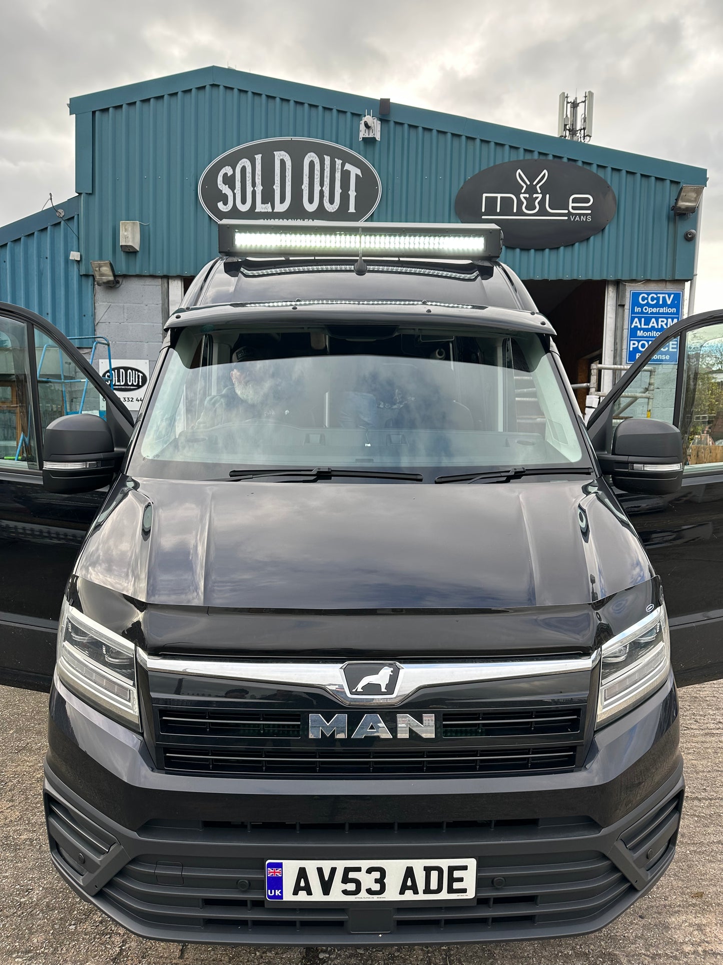 Mule Roof Rack Aluminium Extra LWB Single Light Bar MAN TGE VW Crafter 2018