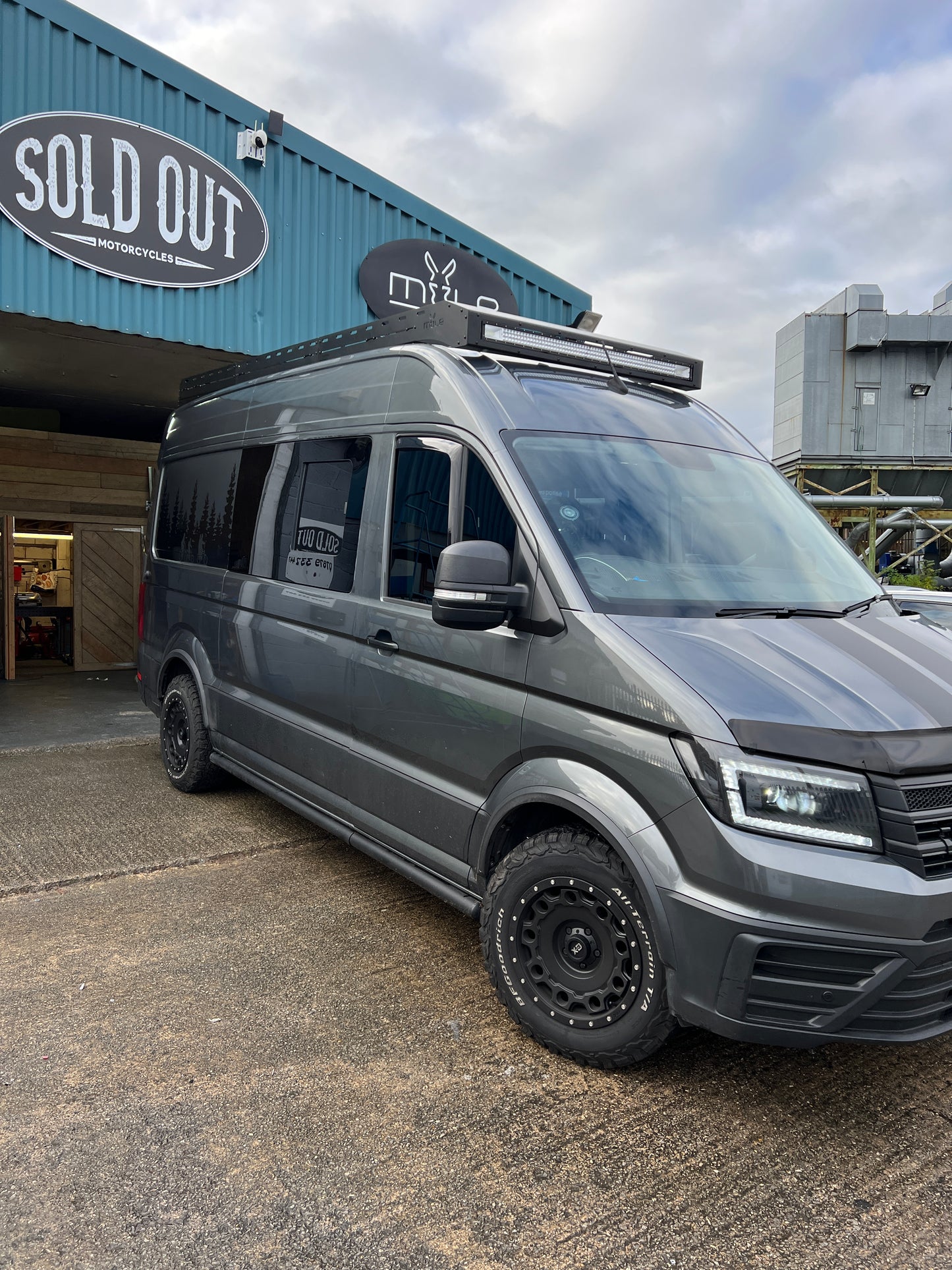 Mule Roof Rack Aluminium MWB Single Light Bar MAN TGE VW Crafter 2018