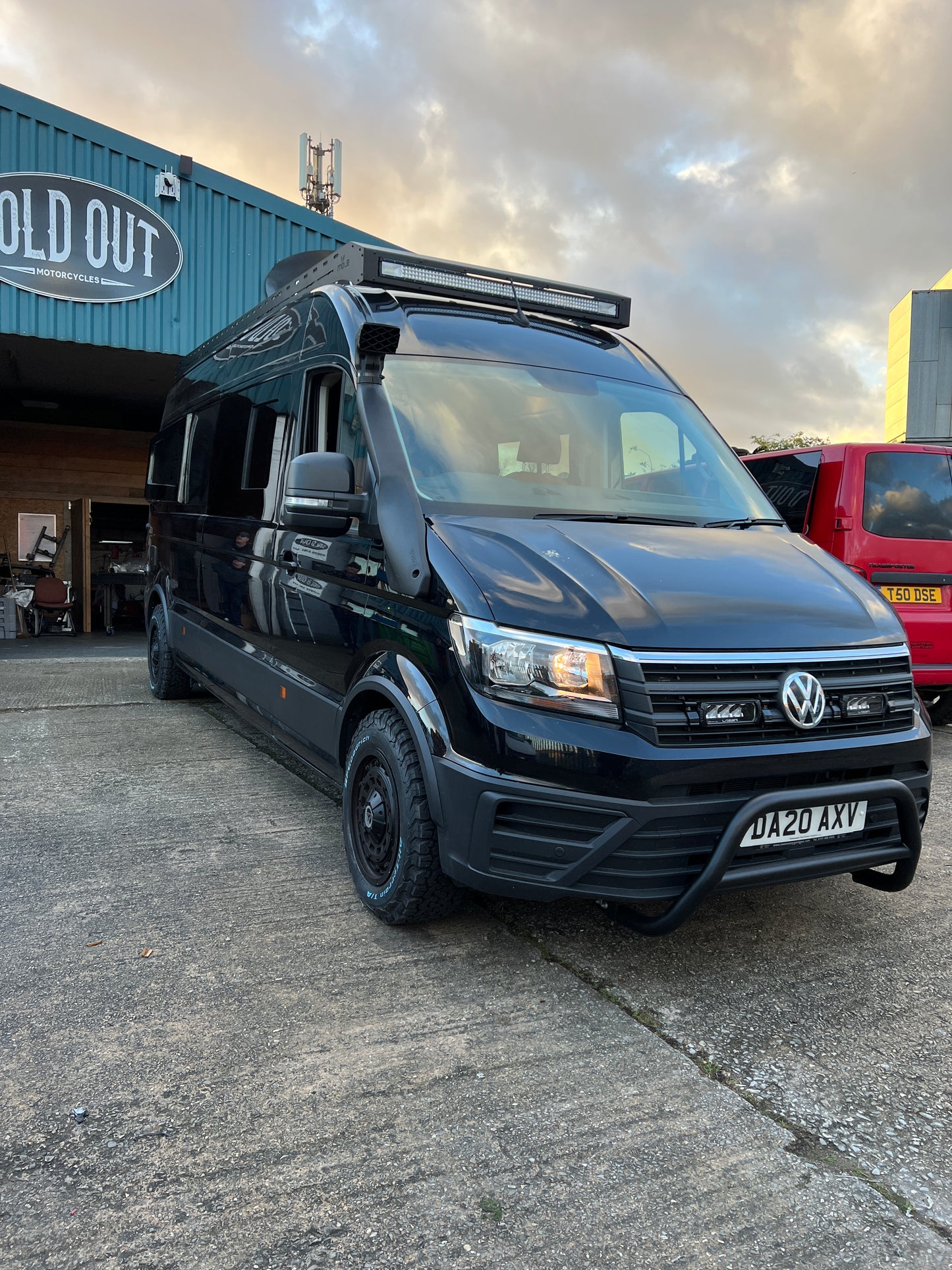 Mule Roof Rack Aluminium MWB Single Light Bar MAN TGE VW Crafter 2018