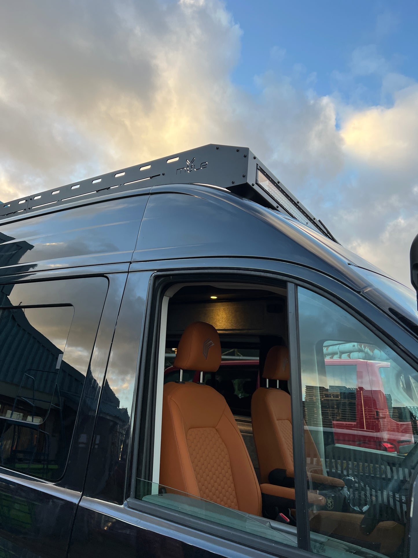 Mule Roof Rack Aluminium Extra LWB Single Light Bar MAN TGE VW Crafter 2018