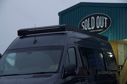 Mule Roof Rack Aluminium LWB Single Light Bar Mercedes Sprinter 906 & 907 and Crafter 2006 to 2023