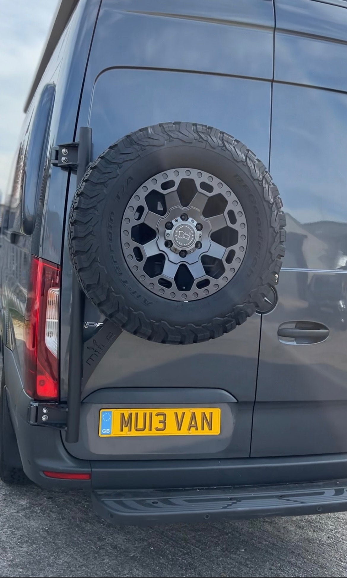 Mule Wheel Rack New Product Alert! Mule Spare Wheel Carrier – mule vans