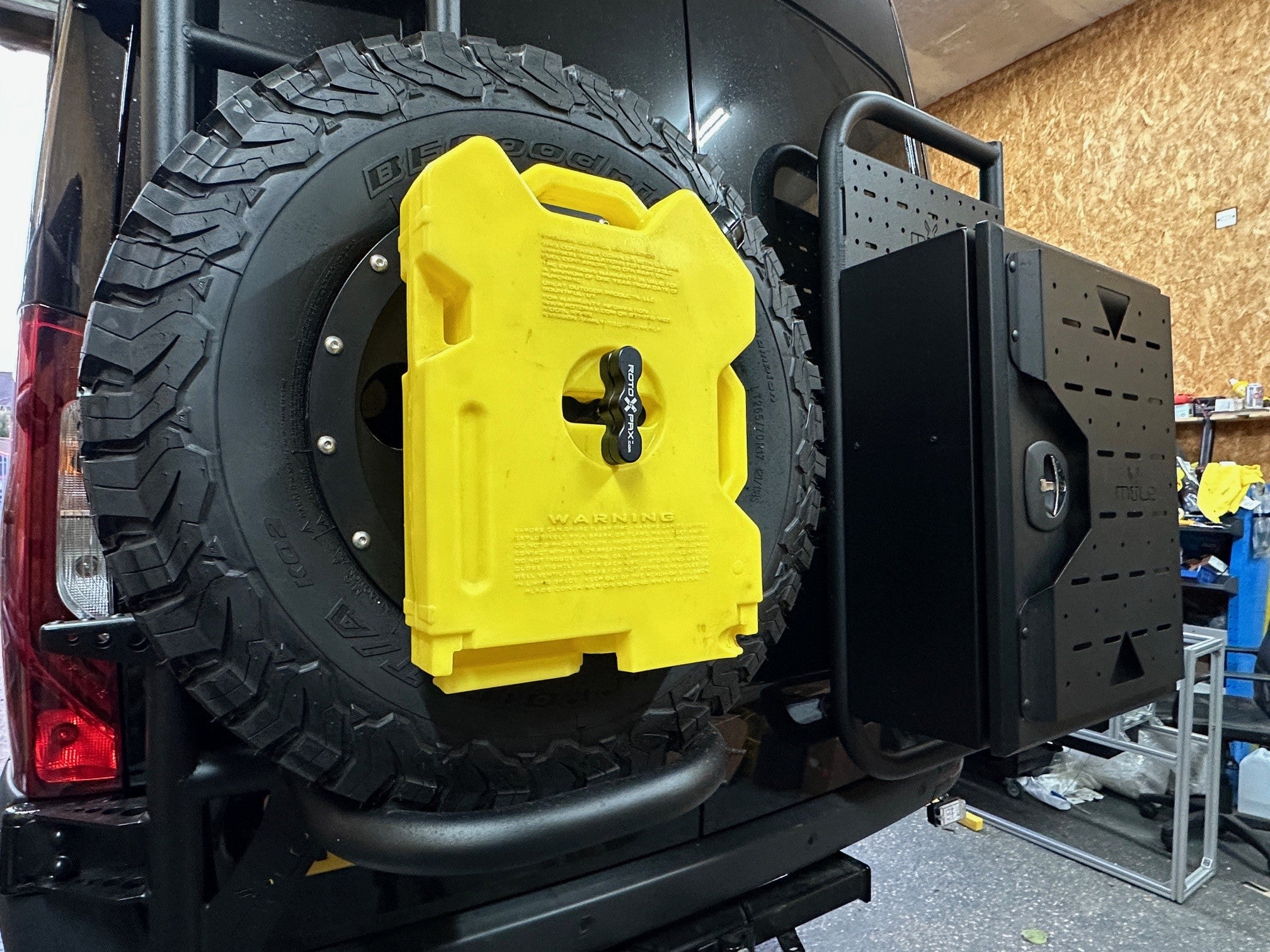 Mule Wheel Rack MULE Rotopax Wheel Spinner Mount – mule vans
