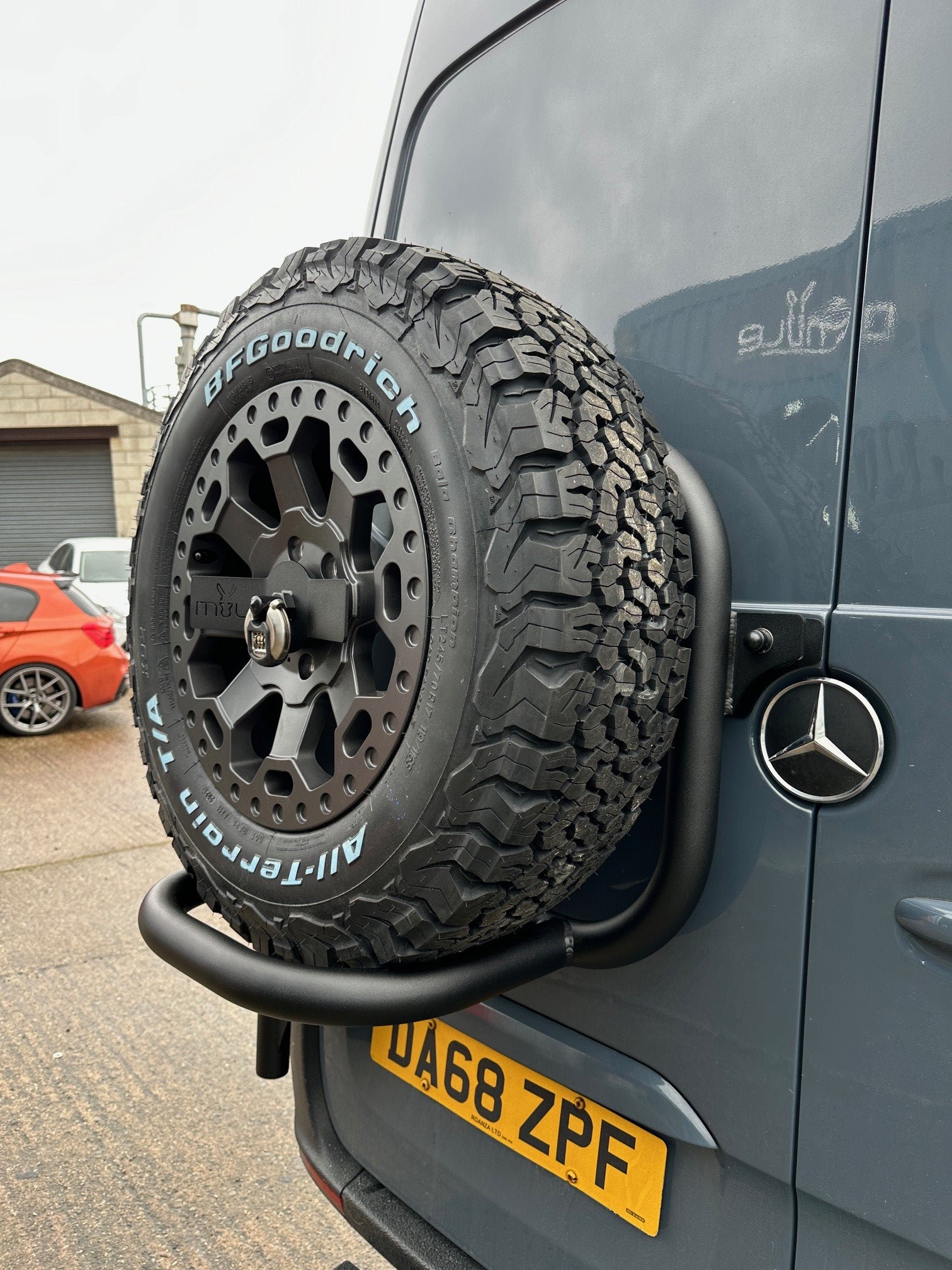 Mule Aluminium Single Wheel Carrier For Sprinter 907 Mule Vans mule-aluminium-single-wheel-carrier-for-sprinter-907-mule-vans