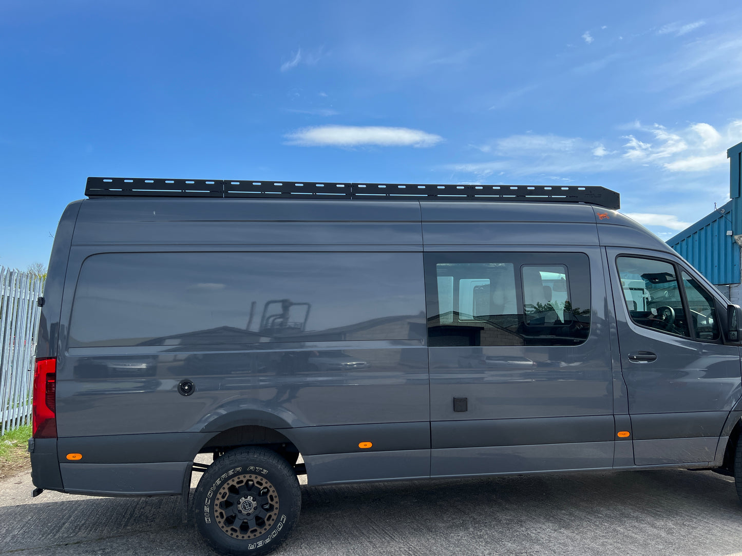 Mule Roof Rack Aluminium LWB Single Light Bar Mercedes Sprinter 906 & 907 and Crafter 2006 to 2023