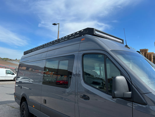 Mule Roof Rack Aluminium LWB Single Light Bar Mercedes Sprinter 906 & 907 and Crafter 2006 to 2023