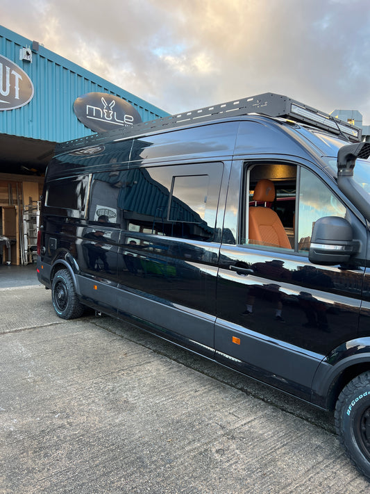 Mule Roof Rack Aluminium Extra LWB Single Light Bar MAN TGE VW Crafter 2018