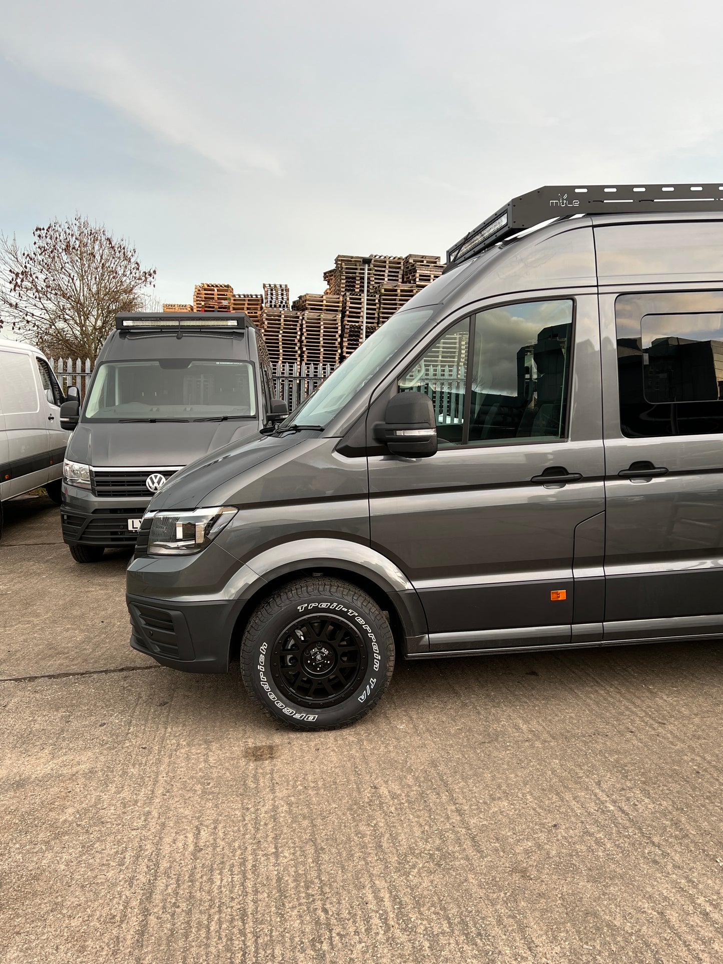 Mule Roof Rack Aluminium LWB Single Light Bar MAN TGE VW Crafter 2018 onwars